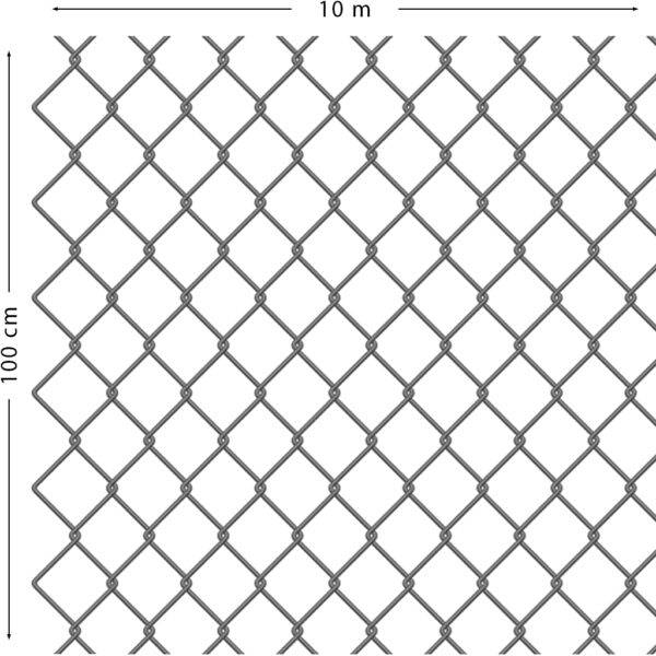Siatka ogrodzeniowa - 100cm / 10 m - Ocynkowana - OtoSiatka.pl