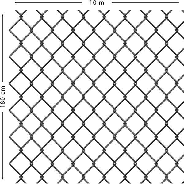 Siatka ogrodzeniowa powlekana PCV - 180 cm / 10 m - Antracytowa - OtoSiatka.pl