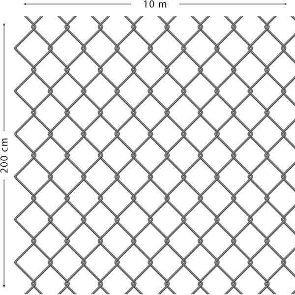 Siatka ogrodzeniowa - 200 cm / 10 m - Ocynkowana - OtoSiatka.pl